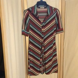 Striped shirt dress